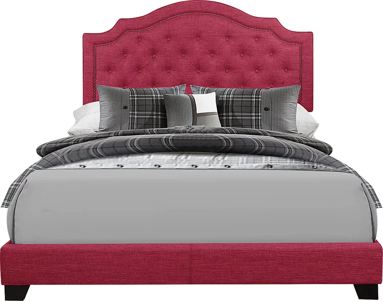 BowertonPinkQueenUpholsteredBed