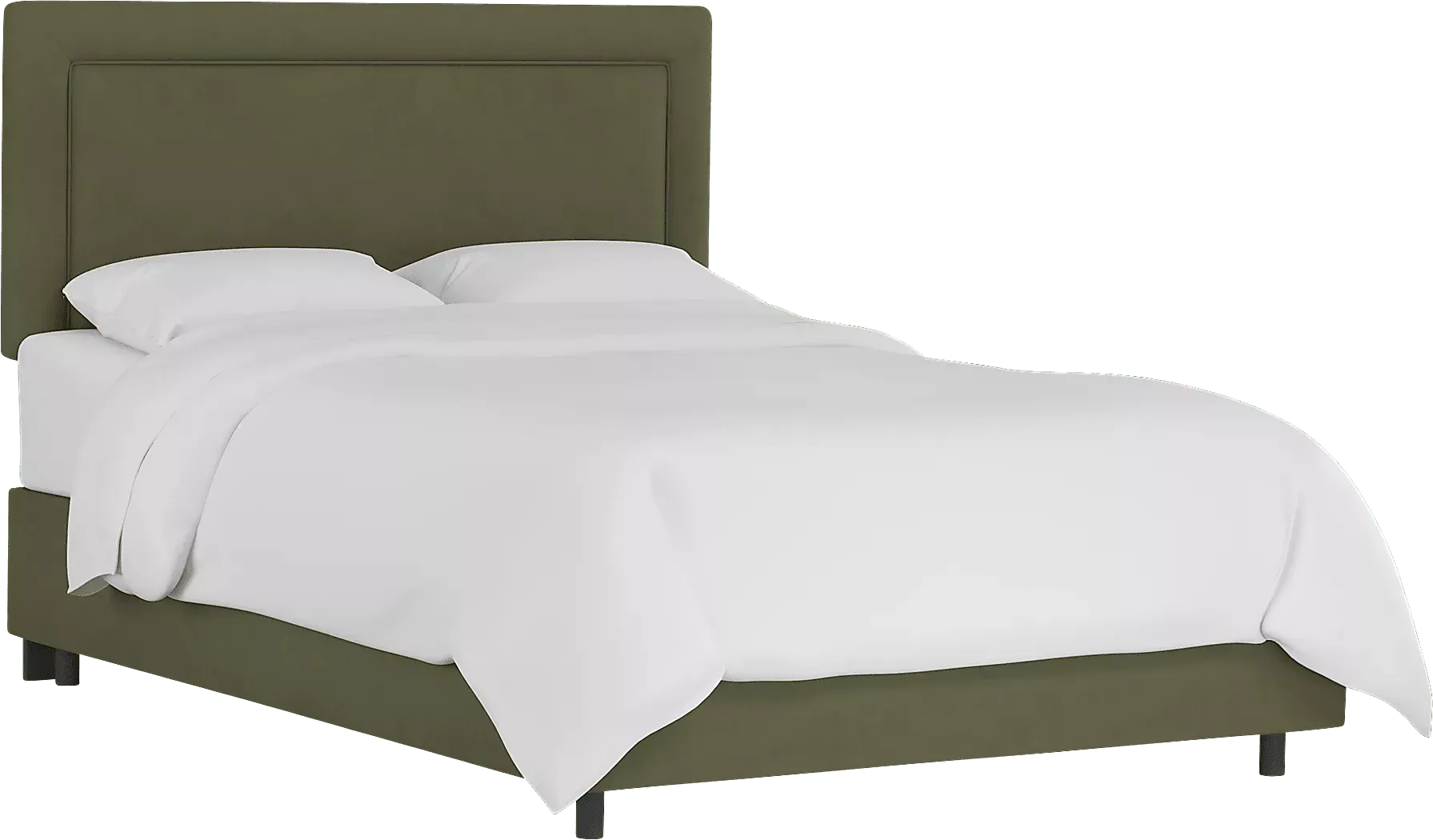 KidsSweetPlainsGreenFullUpholsteredBed