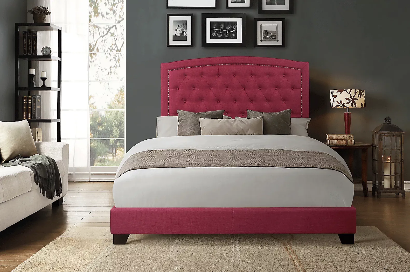 JuneberryPinkKingUpholsteredBed 2 JuneberryPinkKingUpholsteredBed