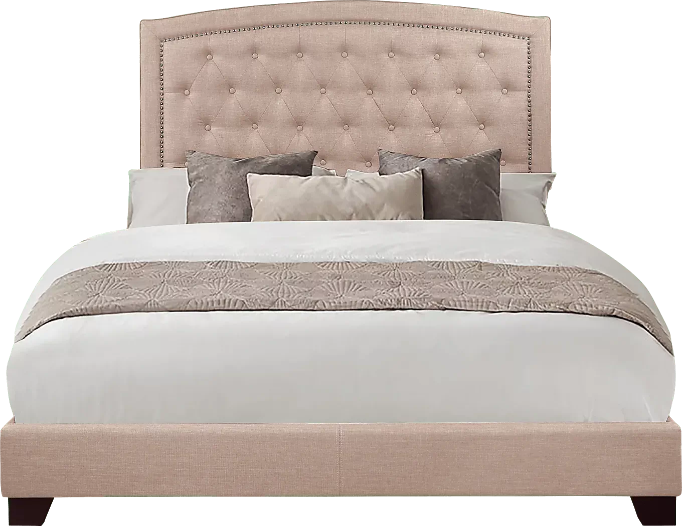 JuneberryBeigeQueenUpholsteredBed