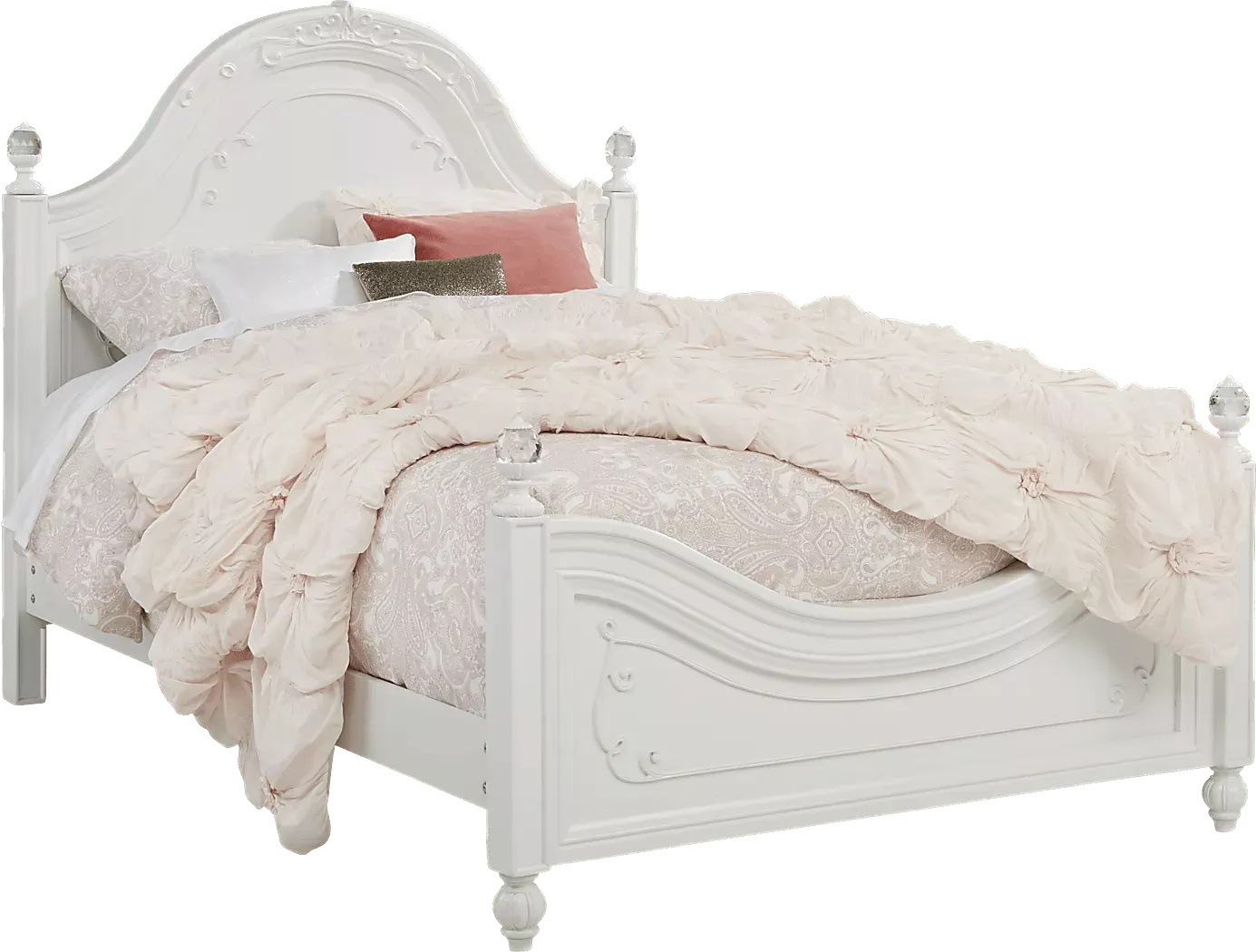 DisneyPrincessWhiteFullPanelBed