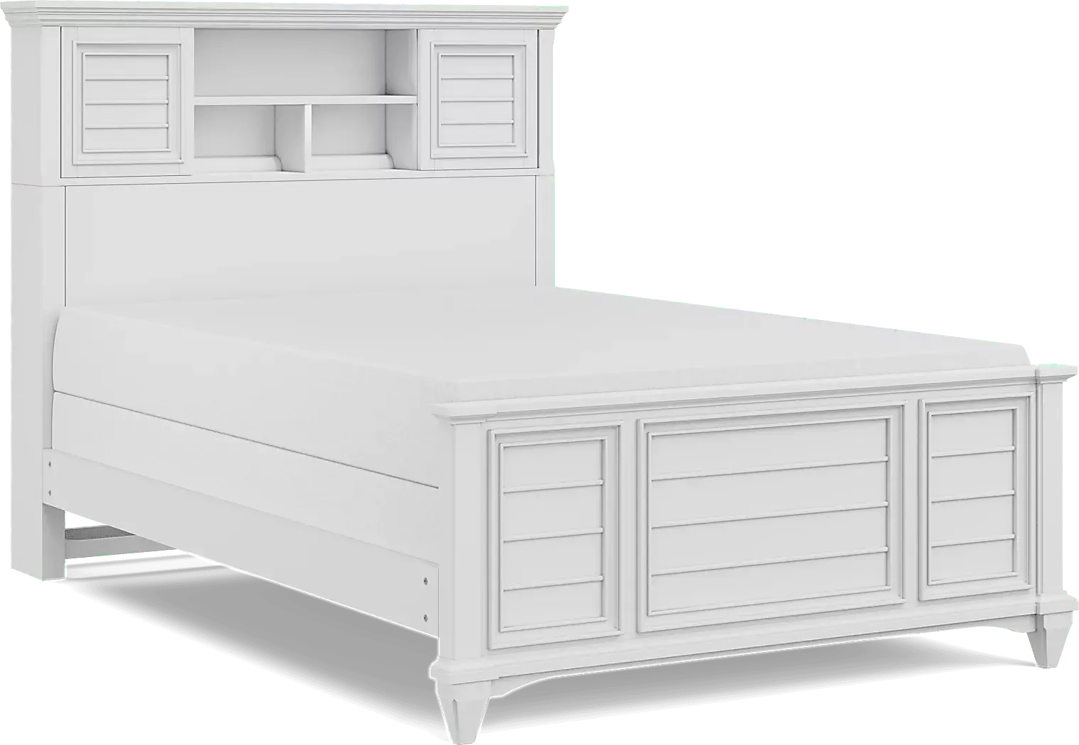 KidsHiltonHeadWhiteFullBookcaseBed