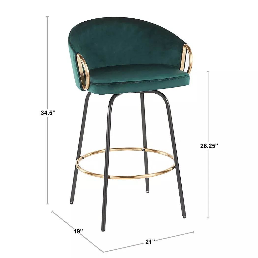 CherlynGreenVelvetCounterHeightStool,Setof2 10 CherlynGreenVelvetCounterHeightStool,Setof2