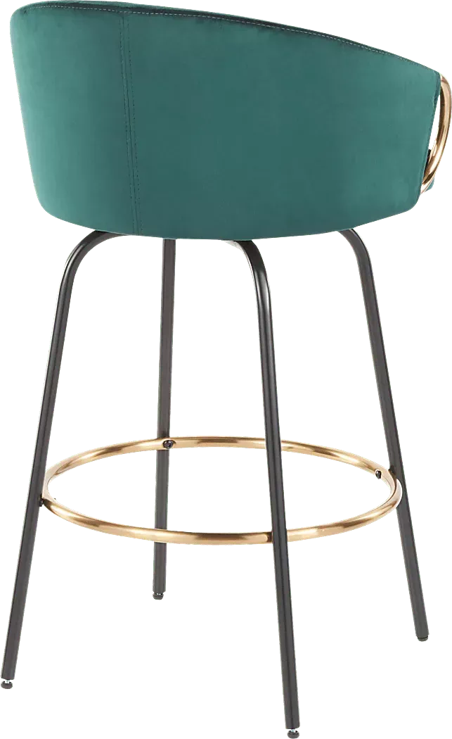 CherlynGreenVelvetCounterHeightStool,Setof2 4 CherlynGreenVelvetCounterHeightStool,Setof2