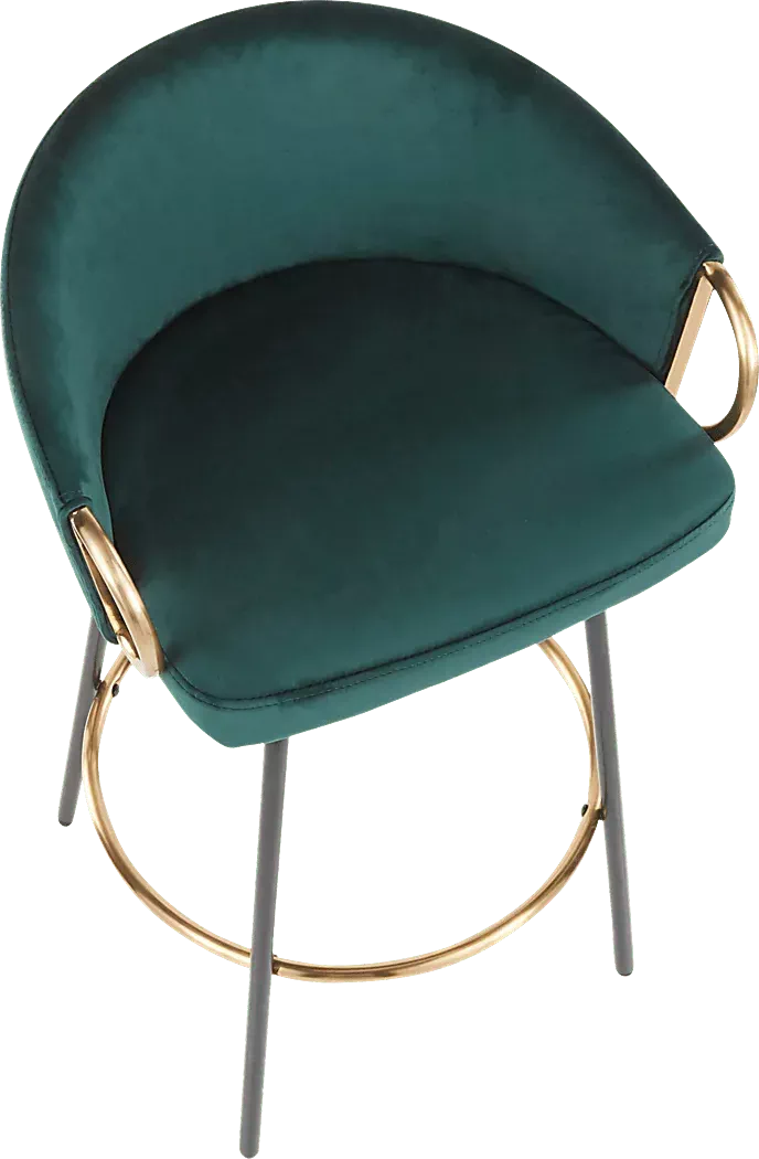 CherlynGreenVelvetCounterHeightStool,Setof2 7 CherlynGreenVelvetCounterHeightStool,Setof2
