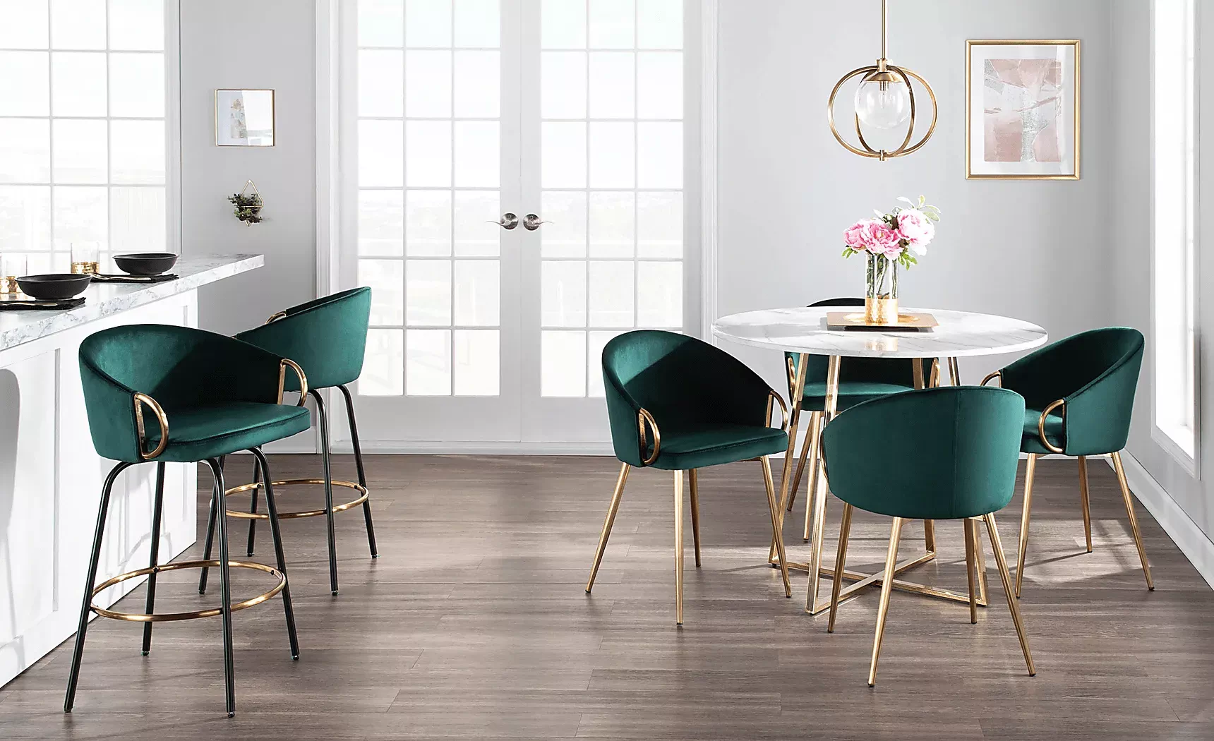 CherlynGreenVelvetCounterHeightStool,Setof2 9 CherlynGreenVelvetCounterHeightStool,Setof2