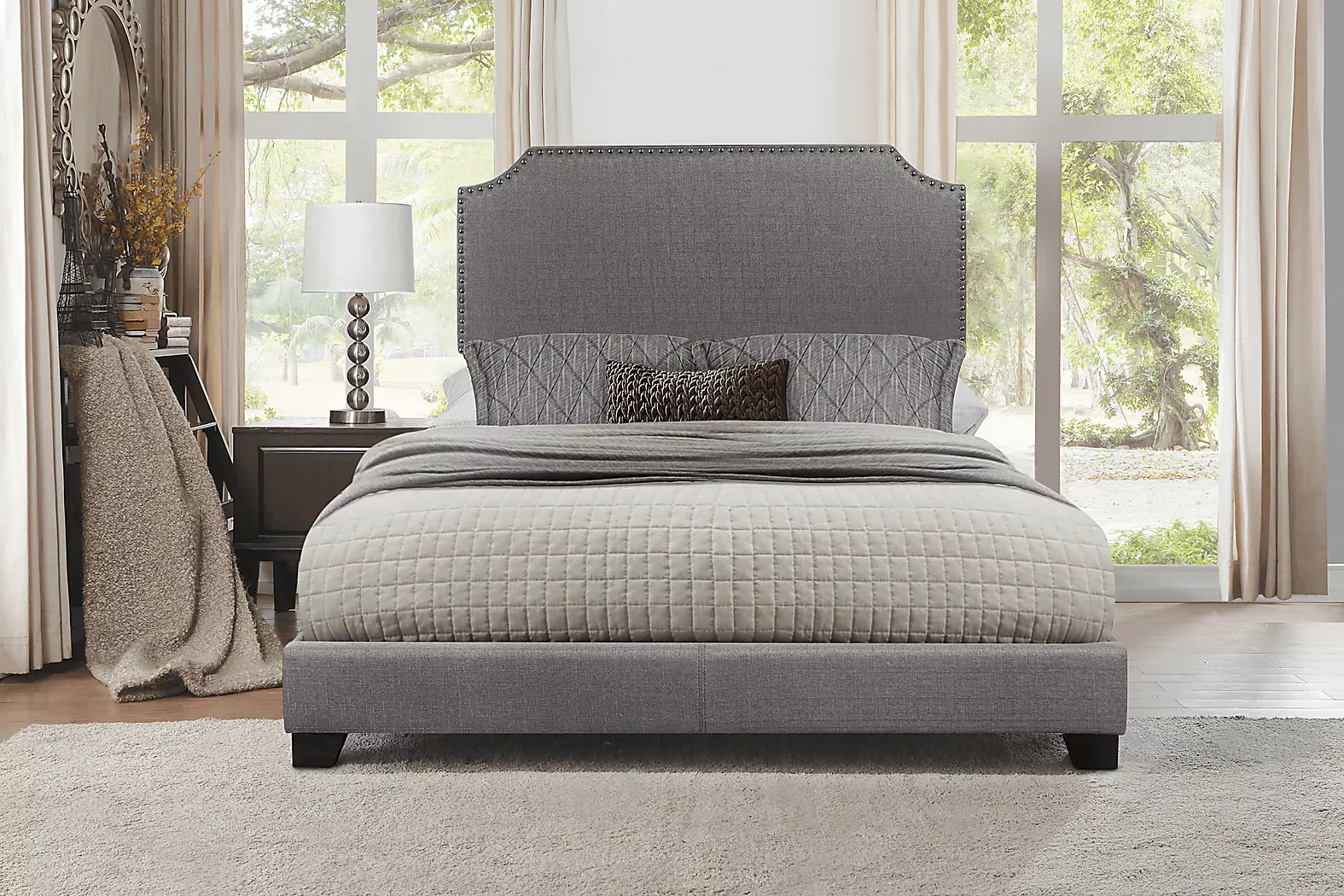CarshaltonGrayKingUpholsteredBed 2 CarshaltonGrayKingUpholsteredBed