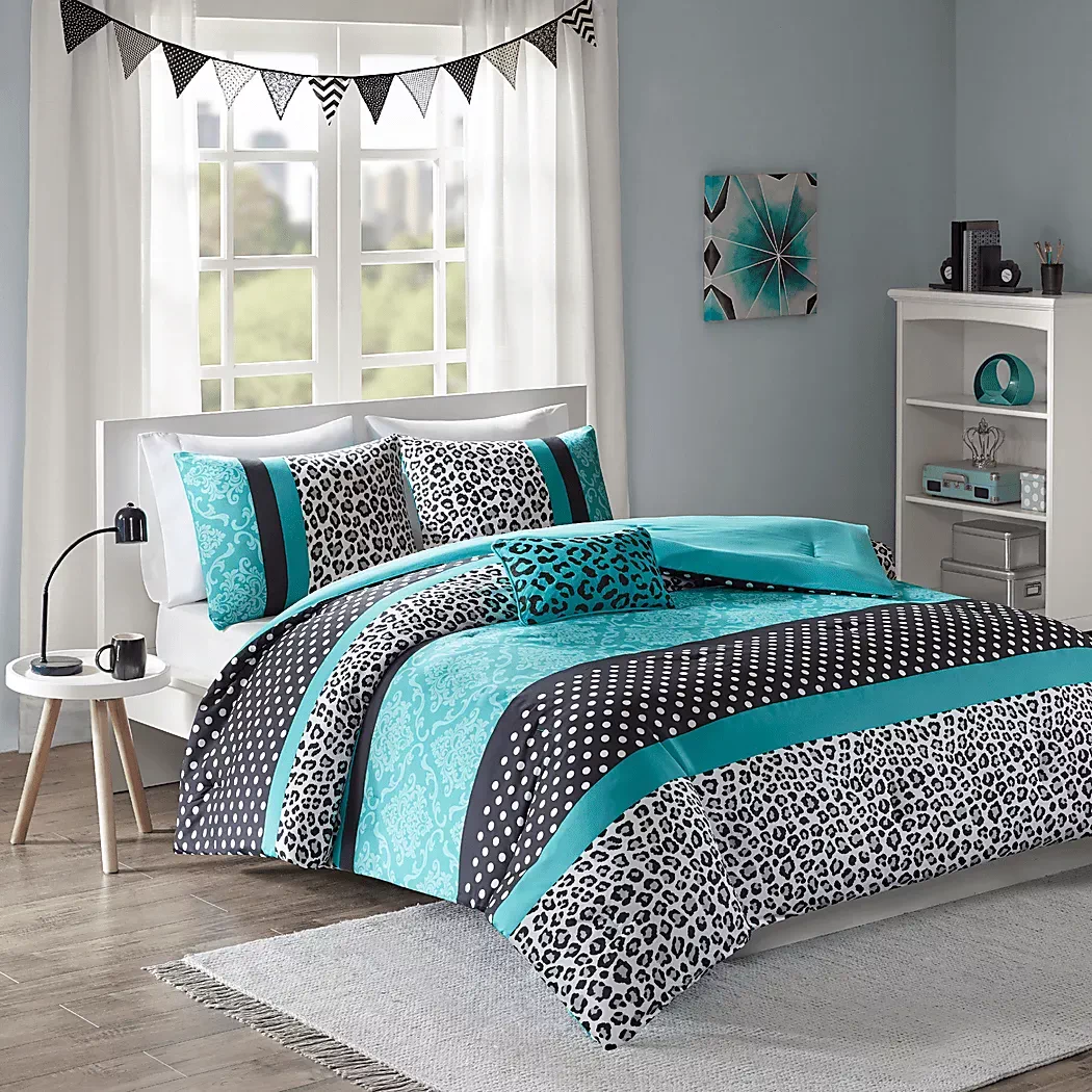 KidsAdrasteaTealTwinComforterSet 1 KidsAdrasteaTealTwinComforterSet