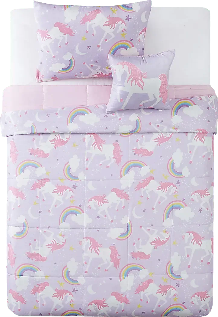 KidsCottonCandyUnicornPurpleFullComforterSet 4 KidsCottonCandyUnicornPurpleFullComforterSet