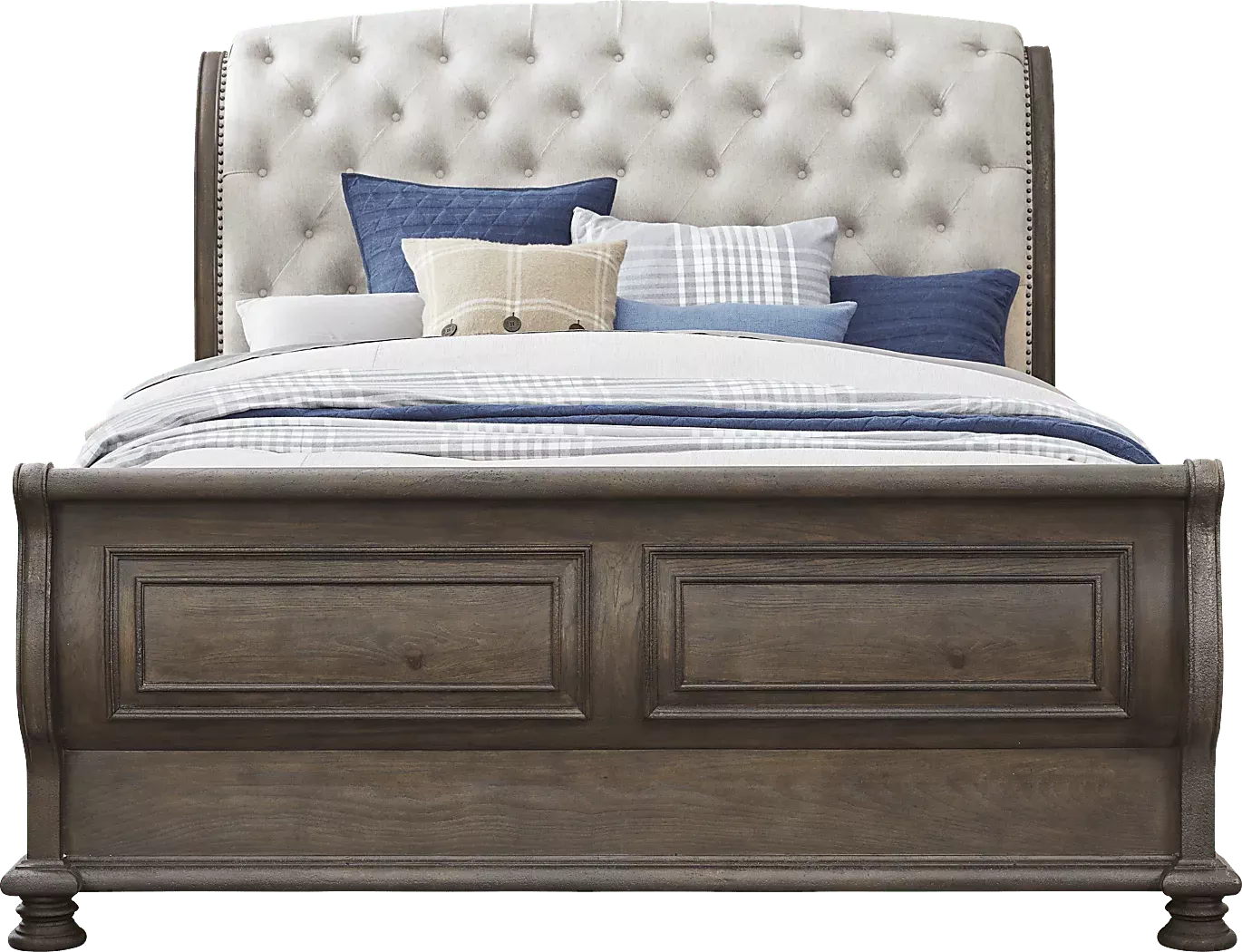 ArmitageDarkBrown5PcKingUpholsteredBedroom 4 ArmitageDarkBrown3PcKingUpholsteredBed