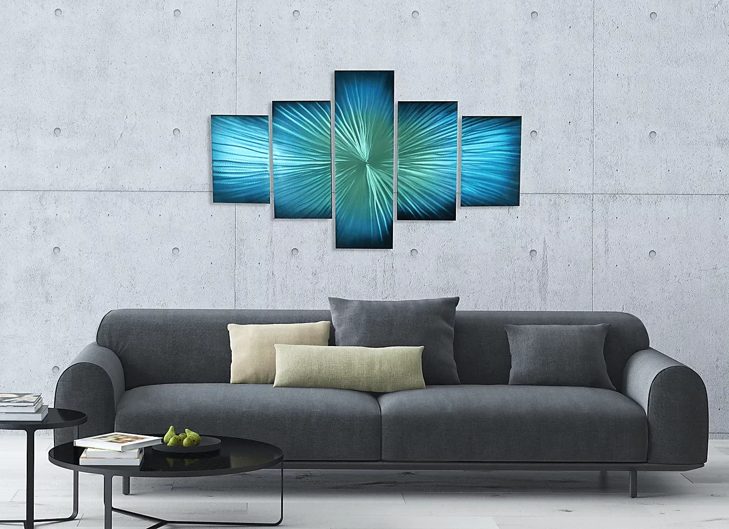 TaminaNavyWallDecor,Setof5 2 TaminaNavyWallDecor,Setof5