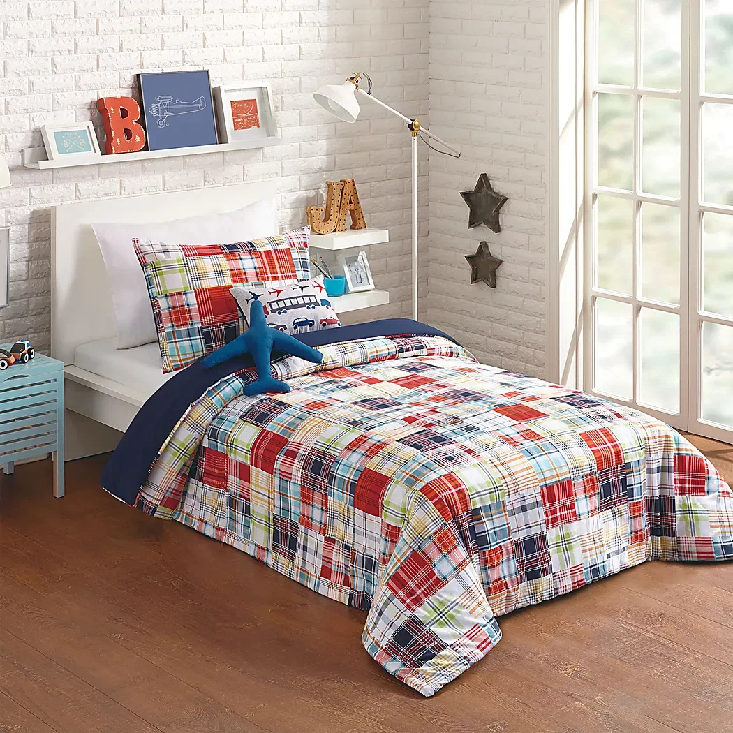 KidsPatchyRoadsBlueFullComforterSet 1 KidsPatchyRoadsBlueFullComforterSet