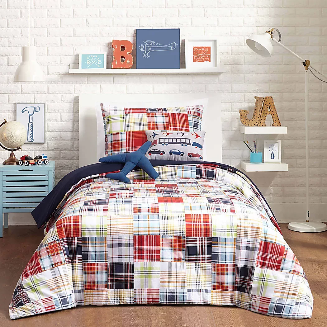KidsPatchyRoadsBlueFullComforterSet 2 KidsPatchyRoadsBlueFullComforterSet