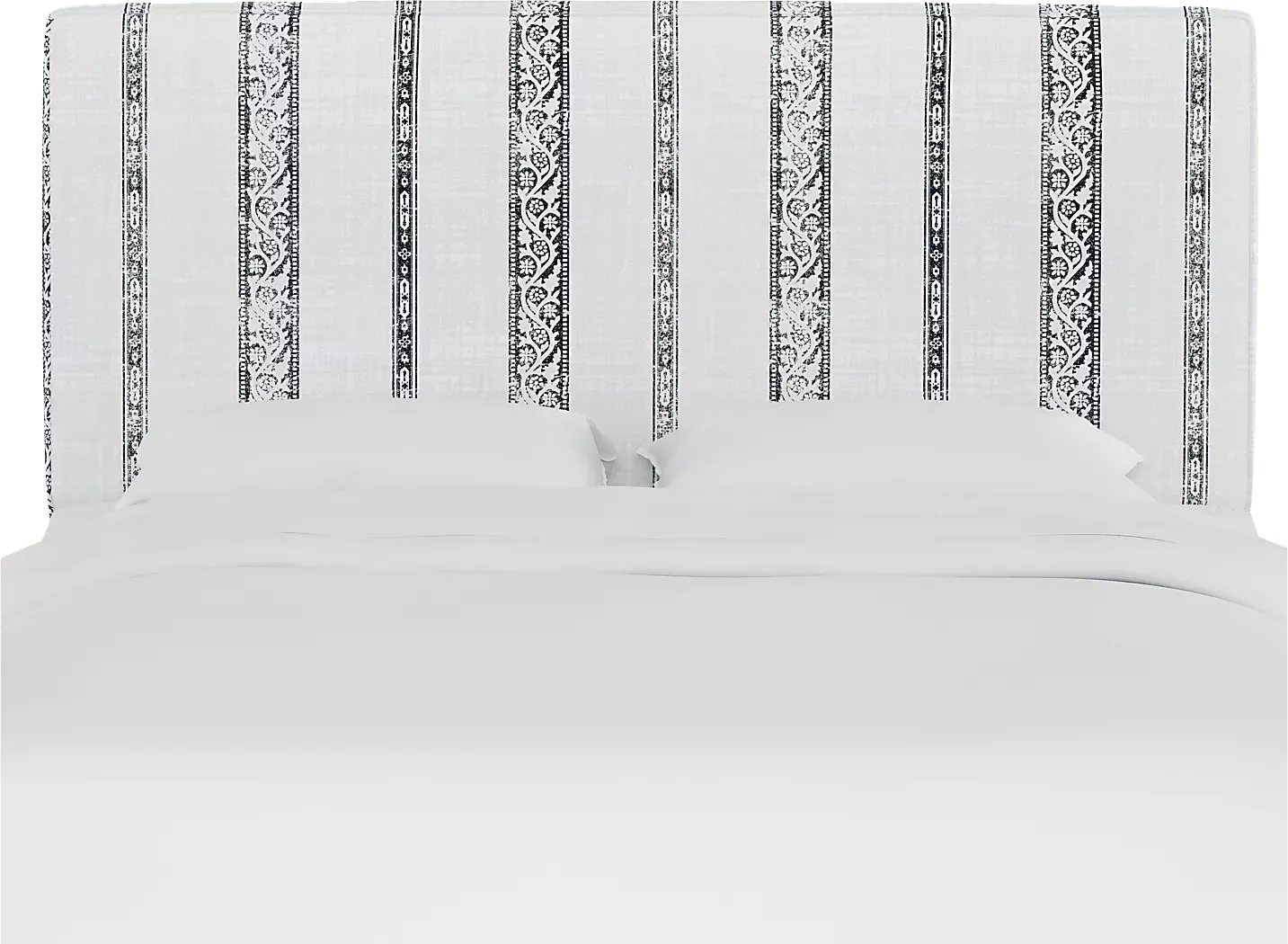 ClassicalNotesWhite-GrayKingUpholsteredHeadboard 1 ClassicalNotesWhite-GrayKingUpholsteredHeadboard