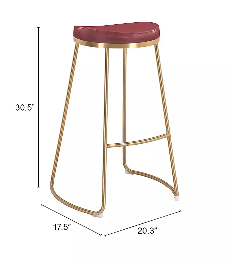 SonaliBurgundyBarstool,Setof2 7 SonaliBurgundyBarstool,Setof2