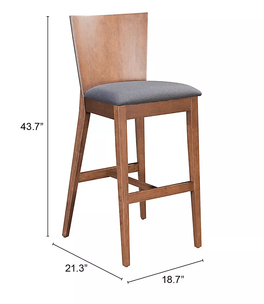 ElsepthWalnutBarstool,Setof2 6 ElsepthWalnutBarstool,Setof2