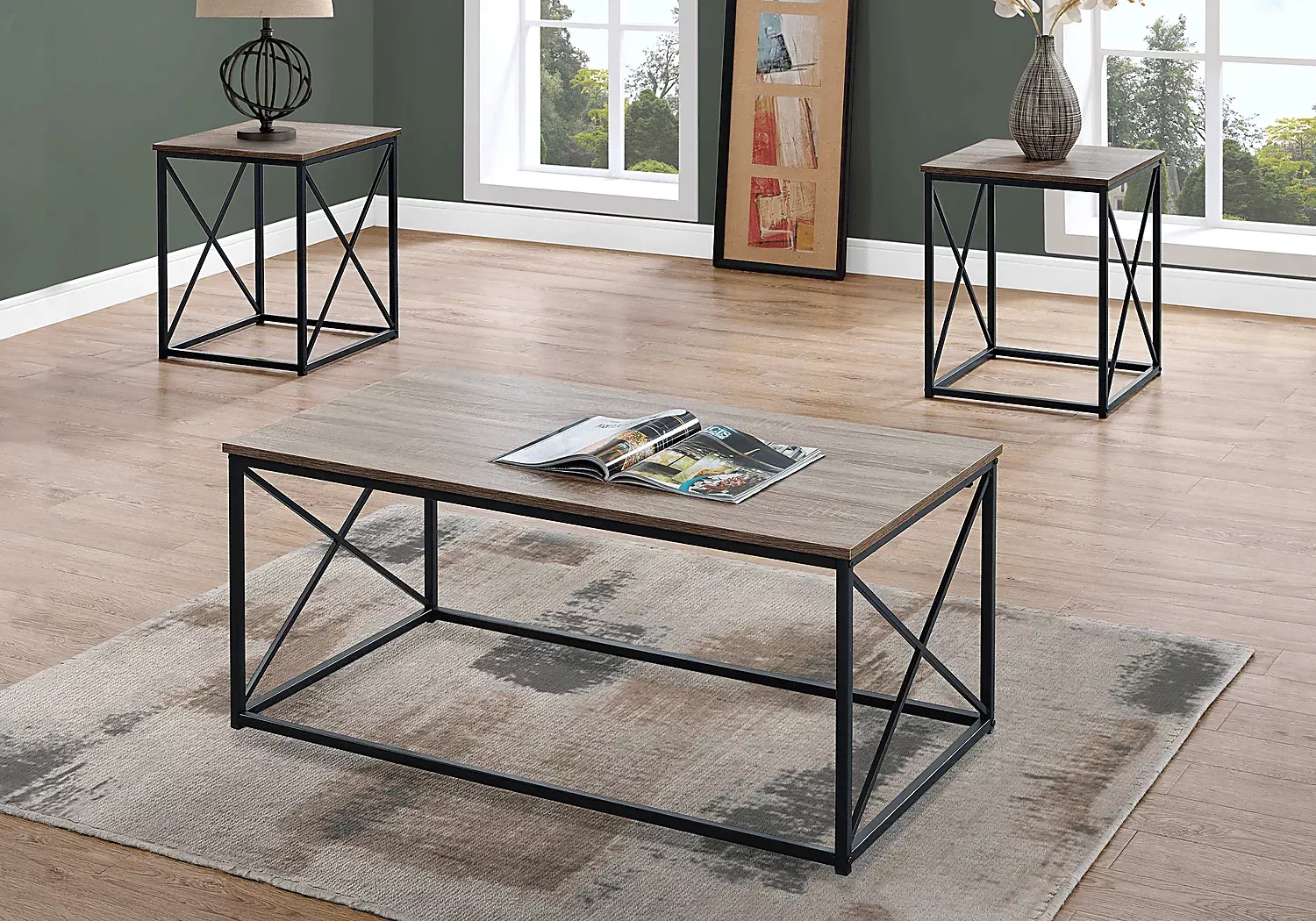 ValburnTaupe3PcTableSet 2 ValburnTaupe3PcTableSet