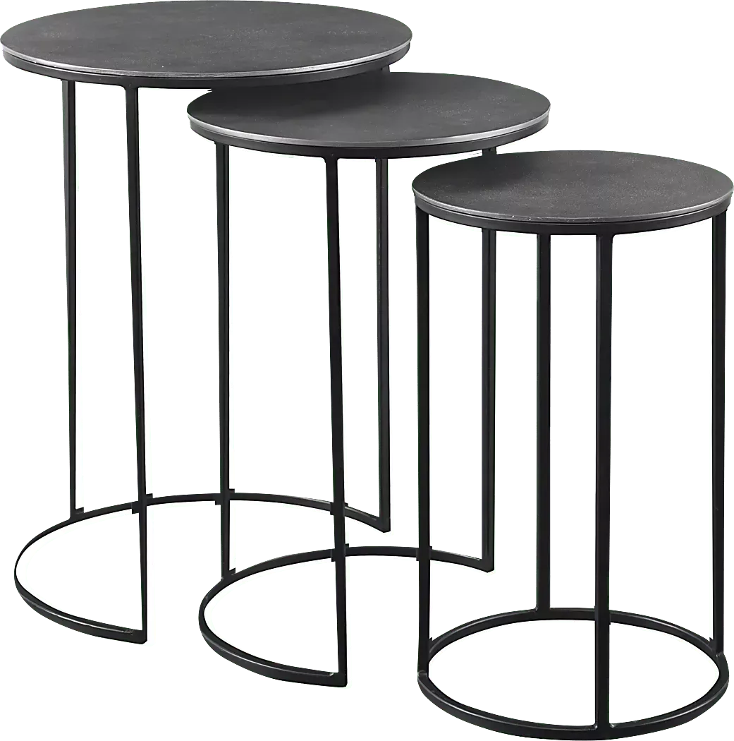 TelfairBlackNestingTable,Setof3 1 TelfairBlackNestingTable,Setof3