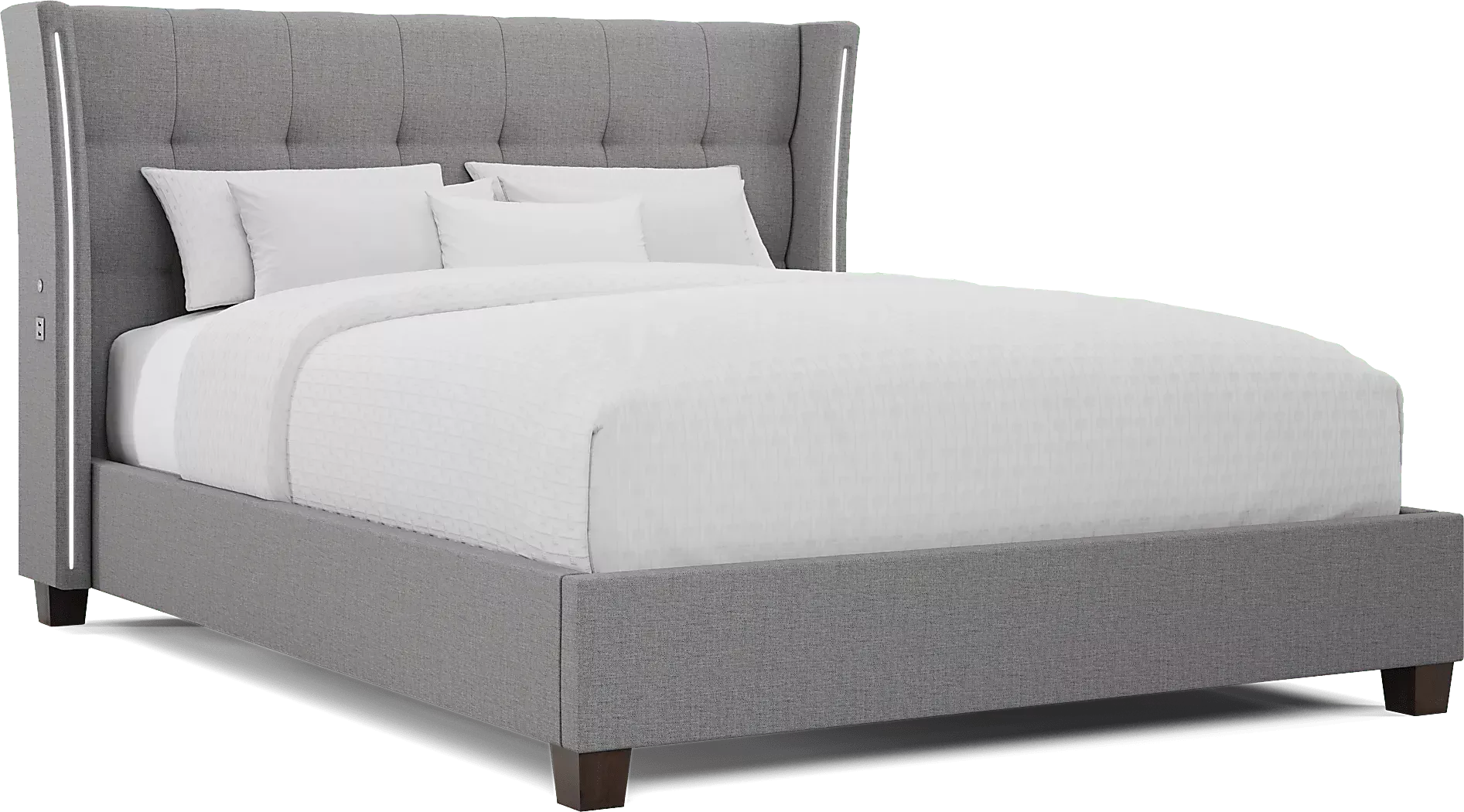 ParkSlopeGray7PcQueenUpholsteredBedroom 2 CarlieGray3PcQueenUpholsteredBed