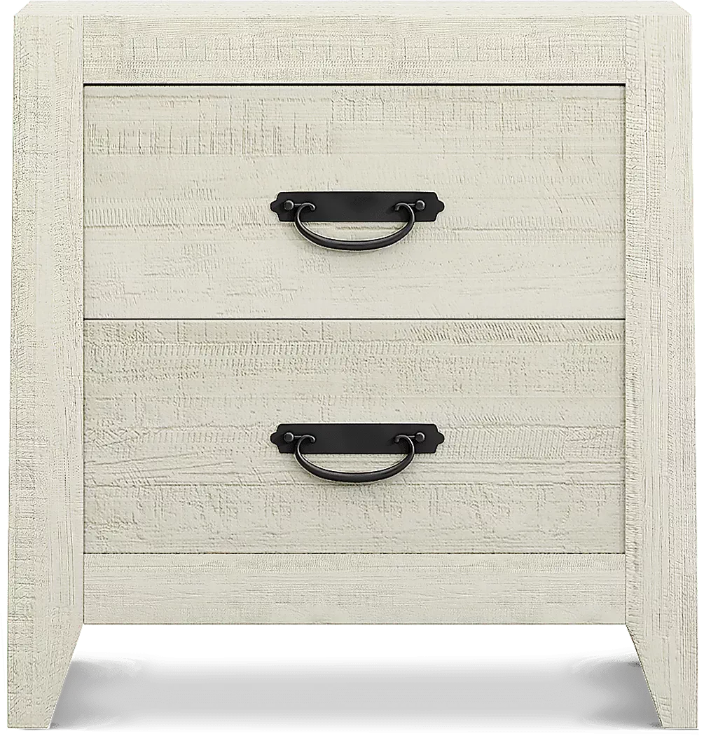 PalmGroveWhite7PcQueenPanelBedroom 8 PalmGroveWhiteNightstand
