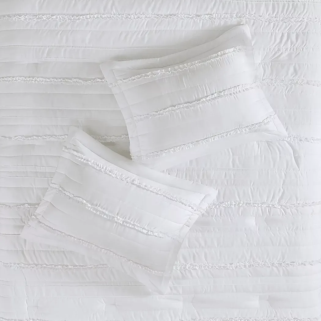 AllindaWhite5PcKingComforterSet 5 AllindaWhite5PcKingComforterSet