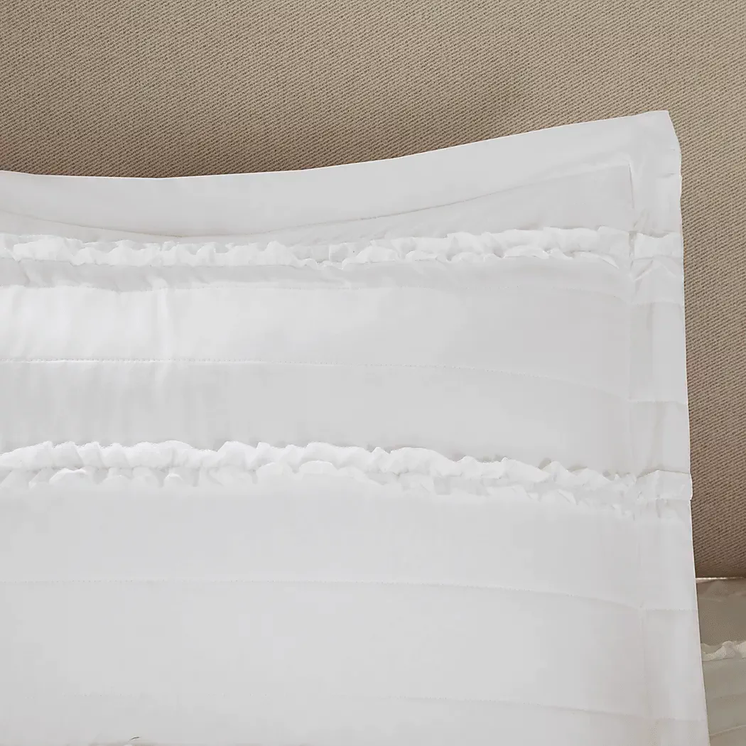 AllindaWhite5PcKingComforterSet 6 AllindaWhite5PcKingComforterSet