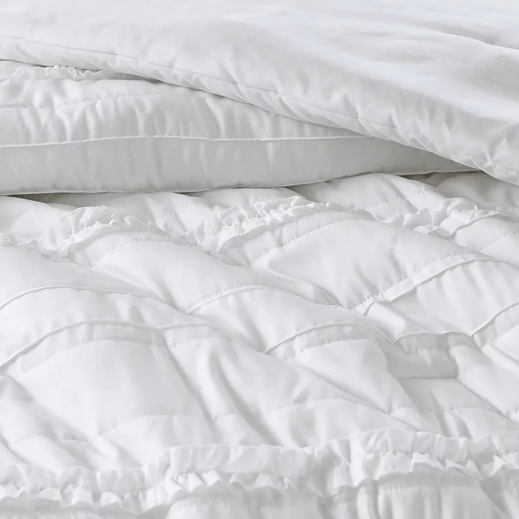 AllindaWhite5PcKingComforterSet 8 AllindaWhite5PcKingComforterSet