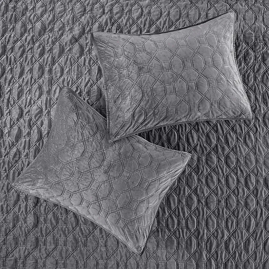 LarahGray3PcQueenCoverletSet 4 LarahGray3PcQueenCoverletSet