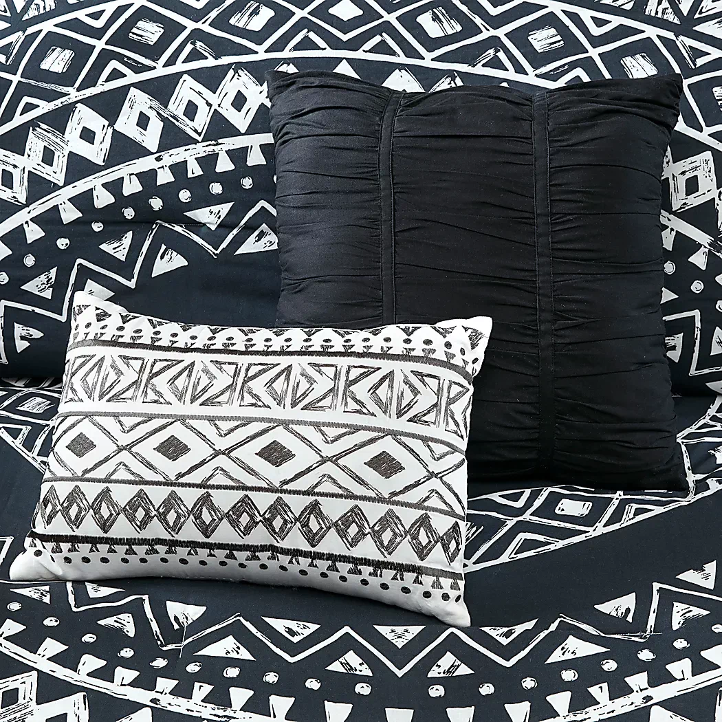 HaisleyBlack7PcQueenComforterSet 11 HaisleyBlack7PcQueenComforterSet
