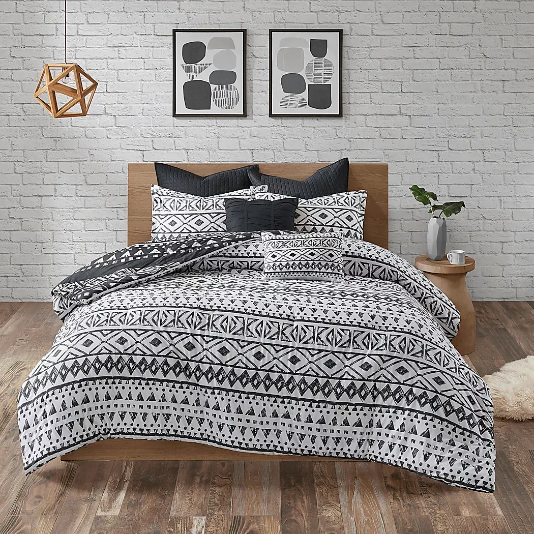 HaisleyBlack7PcQueenComforterSet 3 HaisleyBlack7PcQueenComforterSet