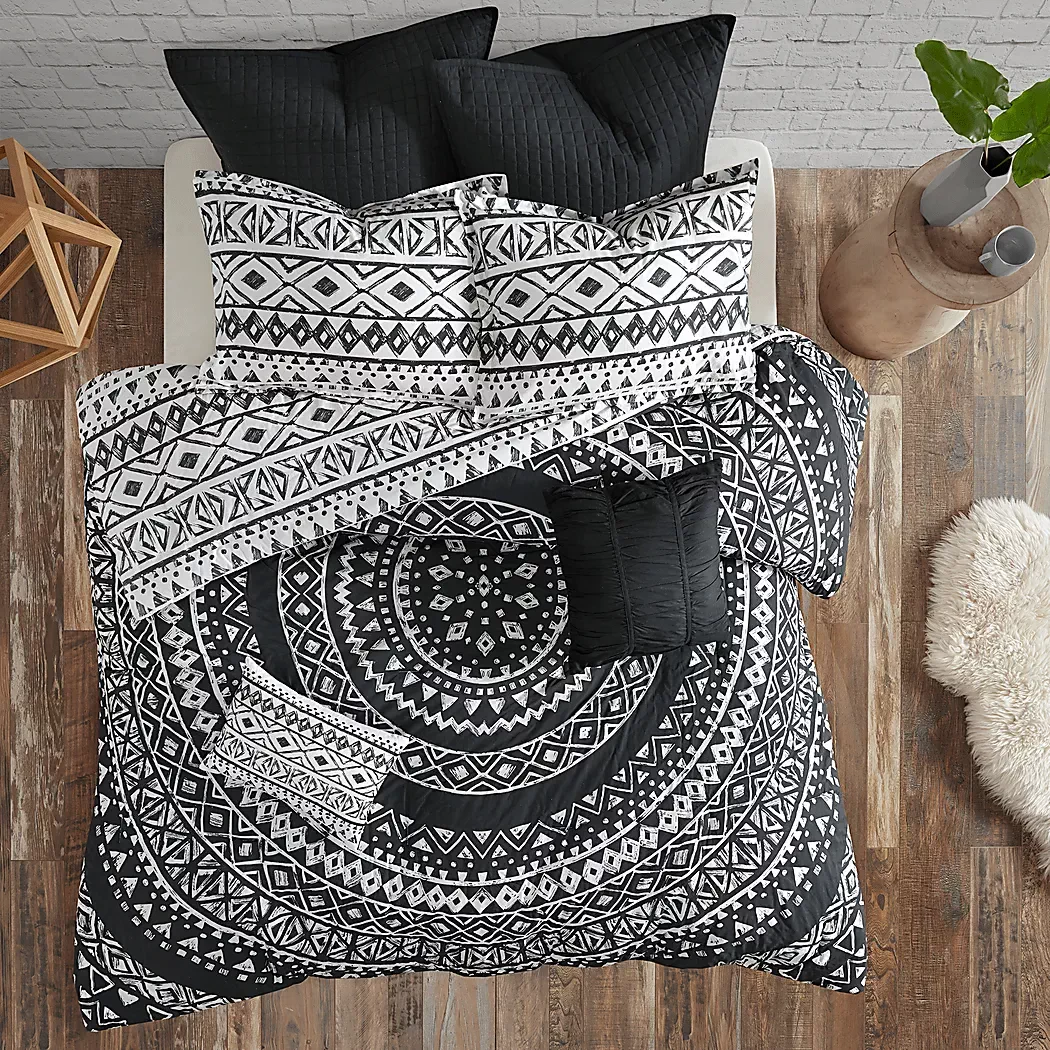HaisleyBlack7PcQueenComforterSet 4 HaisleyBlack7PcQueenComforterSet