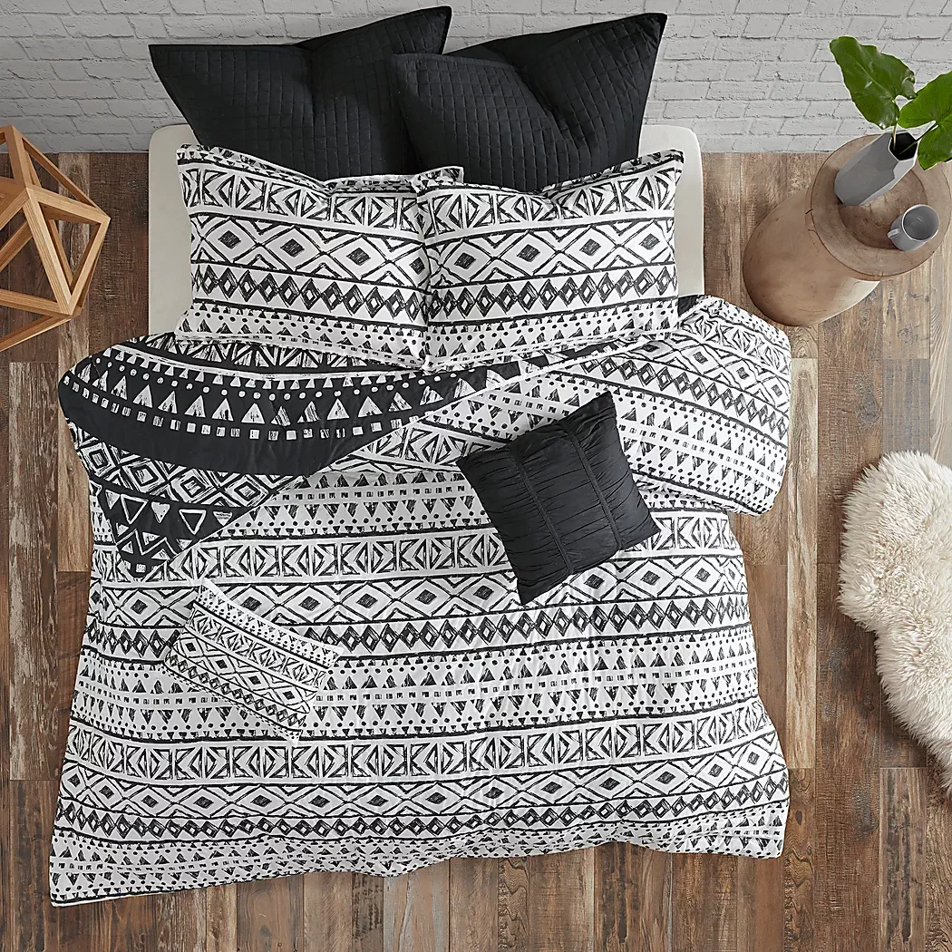 HaisleyBlack7PcQueenComforterSet 5 HaisleyBlack7PcQueenComforterSet
