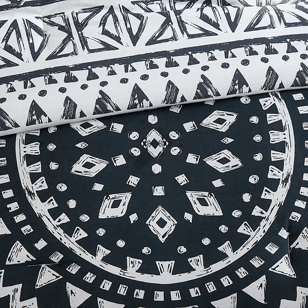 HaisleyBlack7PcQueenComforterSet 7 HaisleyBlack7PcQueenComforterSet