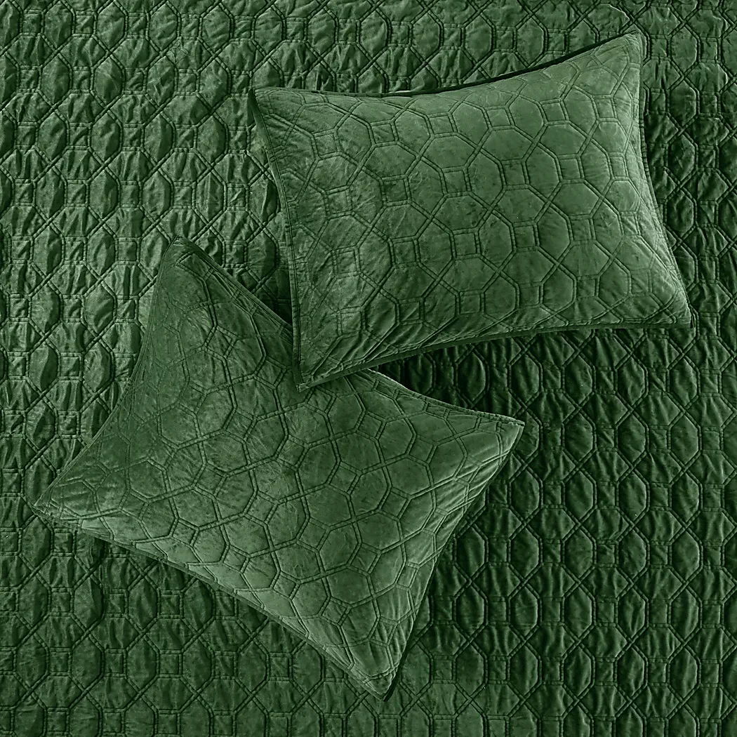LarahGreen3PcQueenCoverletSet 4 LarahGreen3PcQueenCoverletSet