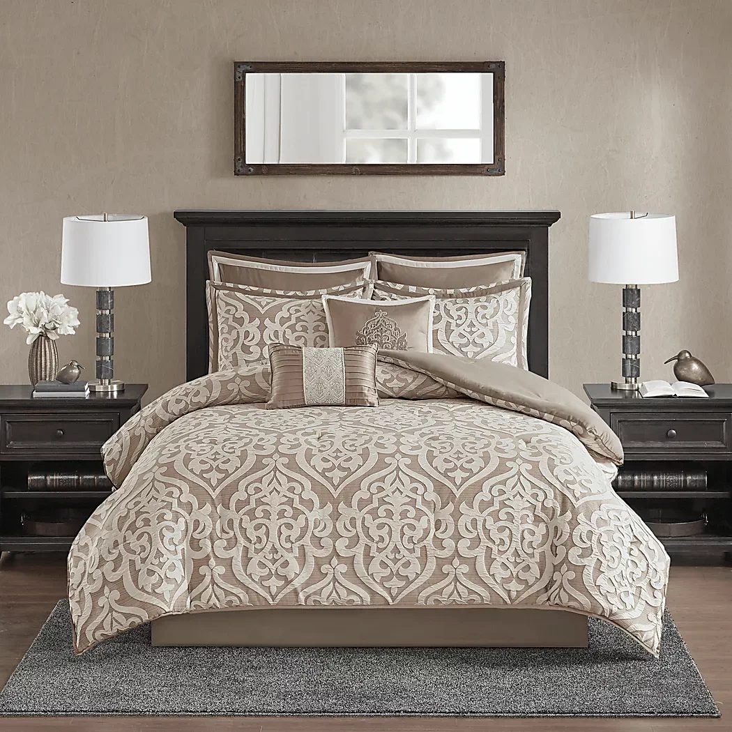 ZaidaTan8PcKingComforterSet 1 ZaidaTan8PcKingComforterSet