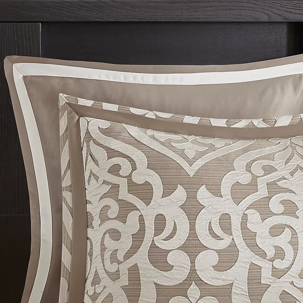 ZaidaTan8PcKingComforterSet 4 ZaidaTan8PcKingComforterSet