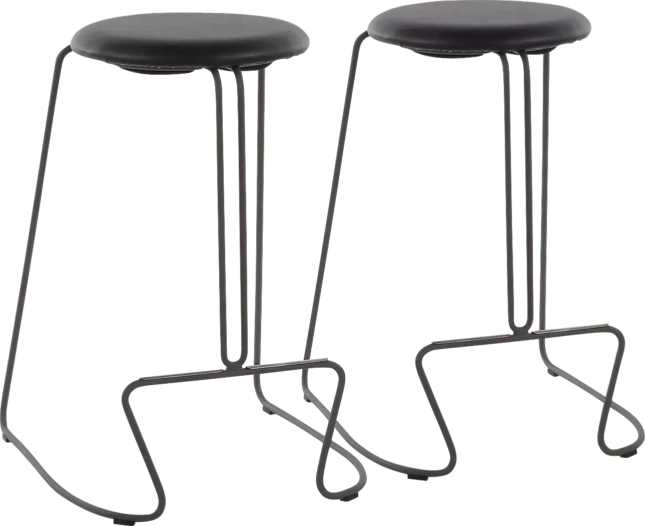 BearslideIIIBlackCounterHeightStool,Setof2 1 BearslideIIIBlackCounterHeightStool,Setof2