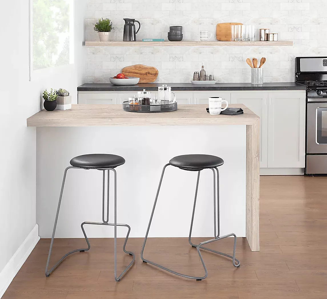 BearslideIIIBlackCounterHeightStool,Setof2 9 BearslideIIIBlackCounterHeightStool,Setof2