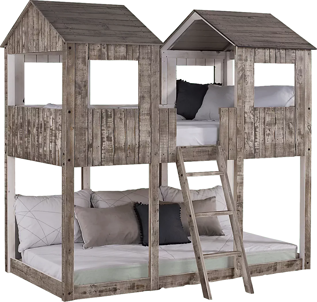 TimberHideawayBeigeTwin/TwinBunkBed