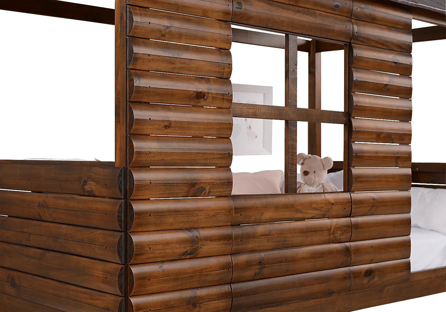 LoghouseCampWalnutTwinJr.LoftBed 2 LoghouseCampWalnutTwinJr.LoftBed