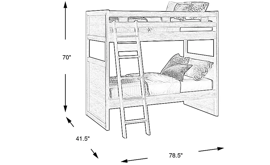 IvyLeague2.0WalnutTwin/TwinBunkBed 3 IvyLeague2.0WalnutTwin/TwinBunkBed