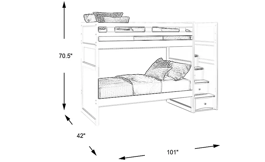 IvyLeague2.0WhiteTwin/TwinStepBunkBed 4 IvyLeague2.0WhiteTwin/TwinStepBunkBed