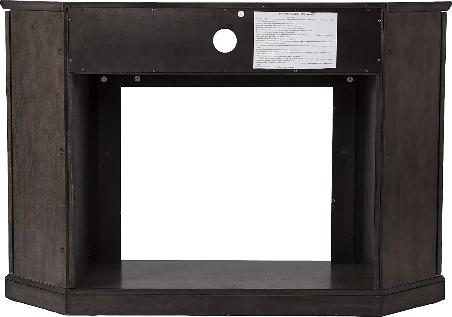 BrockdellIIBrown47in.ConsoleWithElectricLogFireplace 3 BrockdellIIBrown47in.ConsoleWithElectricLogFireplace