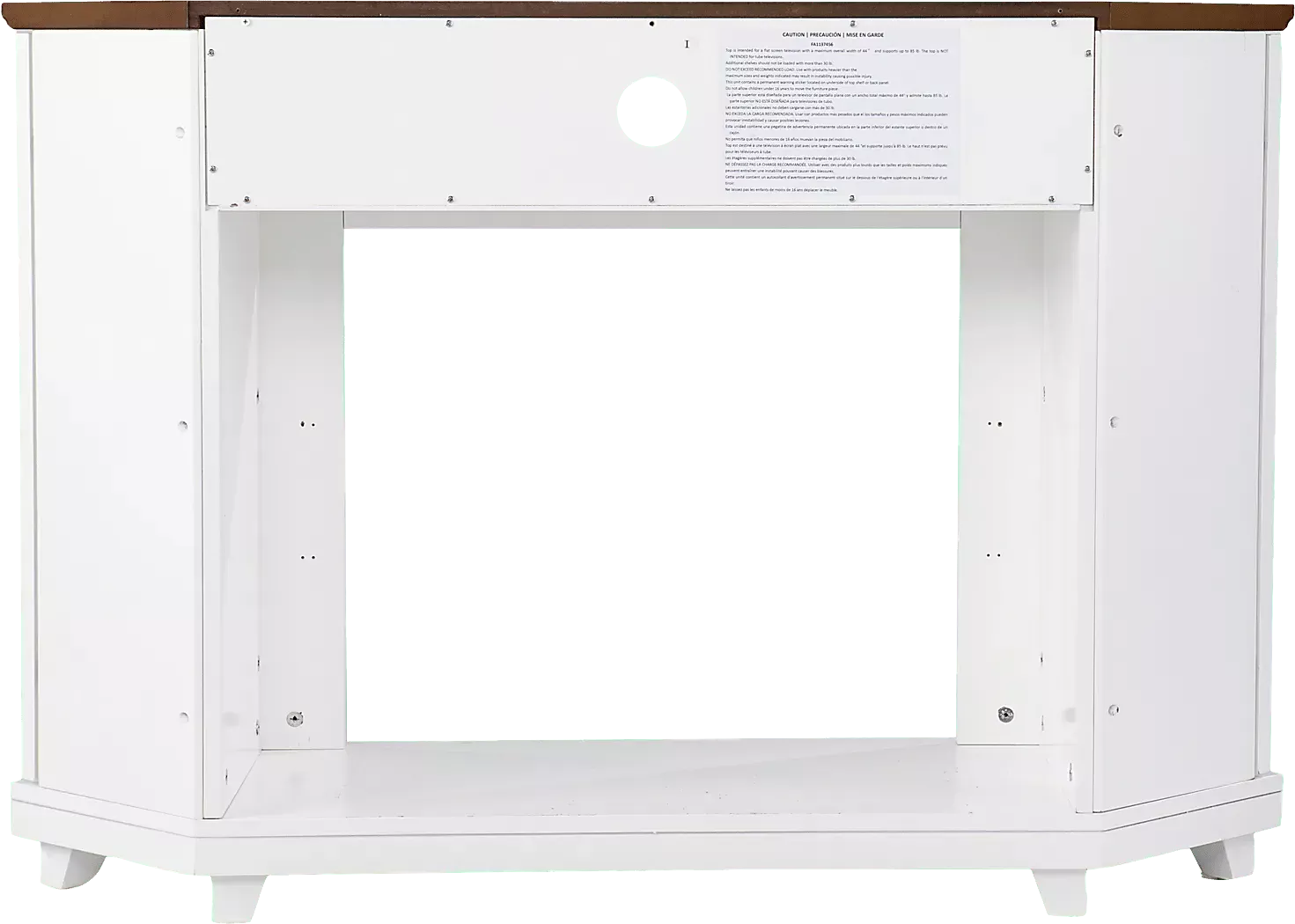 TaliferroIIWhite46in.ConsoleWithElectricLogFireplace 4 TaliferroIIWhite46in.ConsoleWithElectricLogFireplace