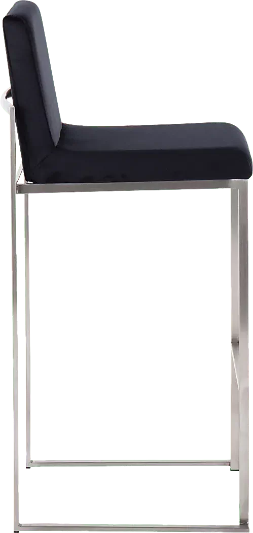 NowotnyBlackSilverBarstoolSetof2 3 NowotnyBlackSilverBarstoolSetof2