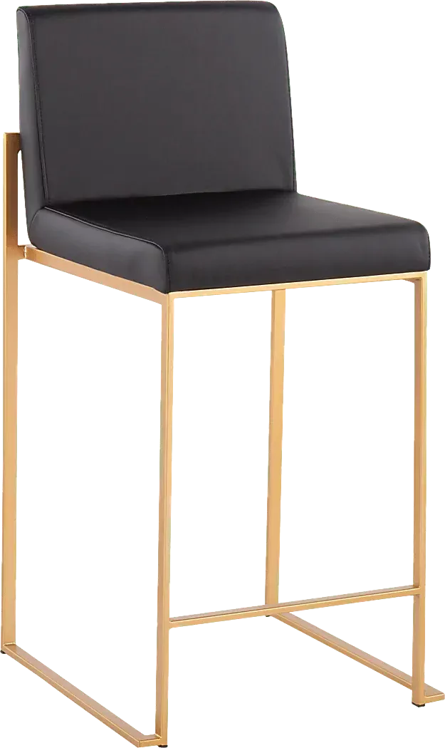 NowotnyBlackGoldCounterHeightStoolSetof2 2 NowotnyBlackGoldCounterHeightStoolSetof2