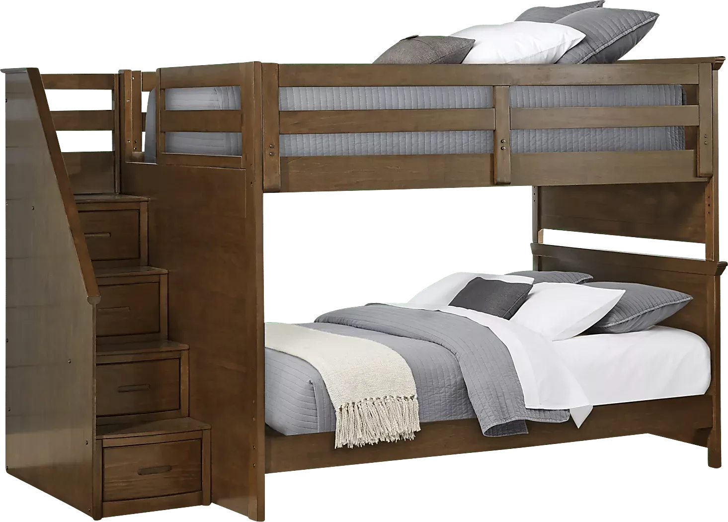 KidsSantaCruzBrownCherryFull/FullStepBunkBed 1 KidsSantaCruzBrownCherryFull/FullStepBunkBed