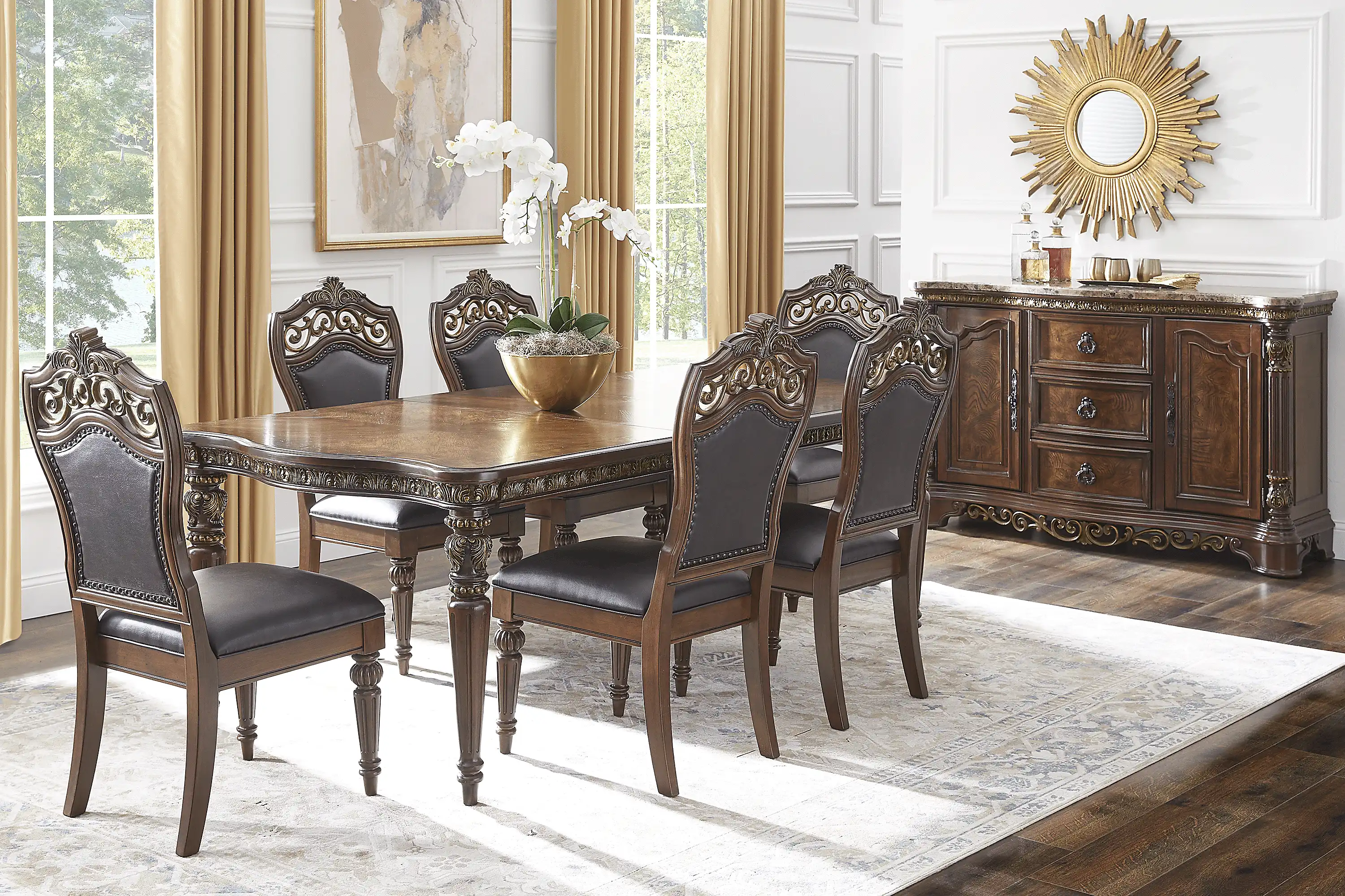 HandlyManorTobacco5PcRectangleDiningRoom 1 HandlyManorTobacco5PcRectangleDiningRoom