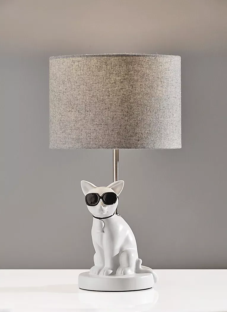 KidsSunnyCatWhiteTableLamp 1 KidsSunnyCatWhiteTableLamp