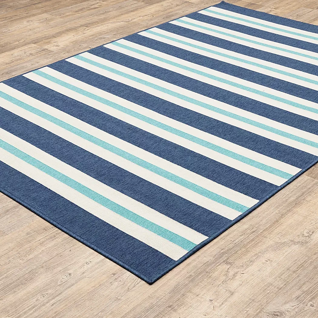 KidsLagoonStripeBlue3'7x5'6Rug 2 KidsLagoonStripeBlue3'7x5'6Rug